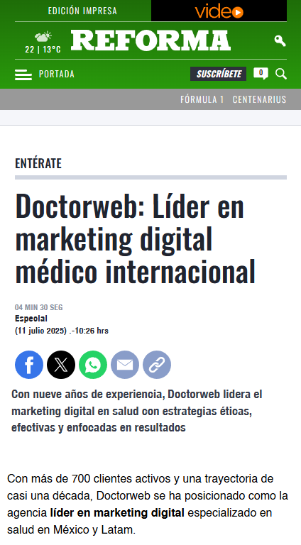 Preview nota Reforma Doctorweb